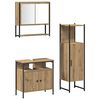vidaXL Zestaw mebli łazienkowych 3 pcs Brązowy Materiał drewnopochodny