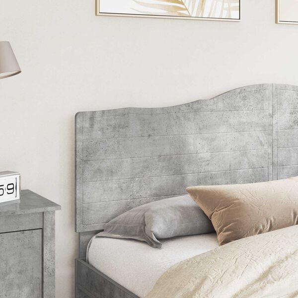 vidaXL Zagł&oacute;wek Betonowy szary 200 cm Materiał drewnopochodny