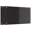 vidaXL Panel kuchenny 2 szt. Czarny 70 x 40 cm szkło hartowane