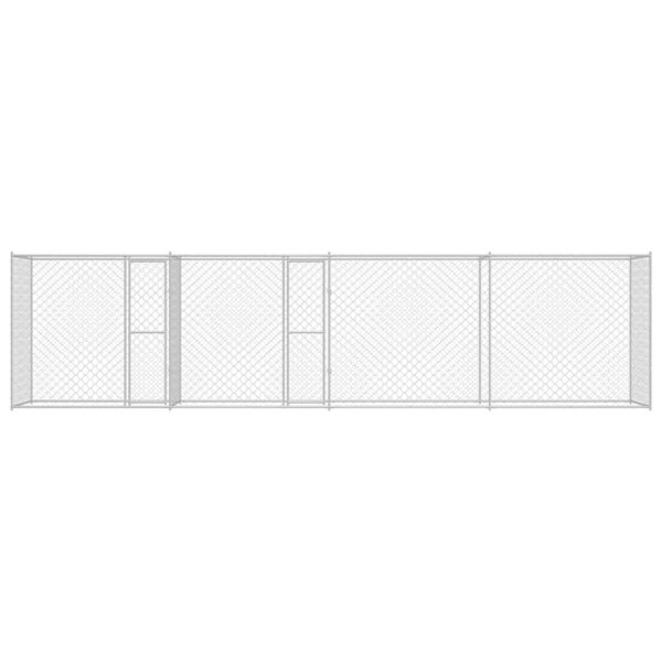 vidaXL Klatka dla psa Srebrny 800 x 200 x 200 cm Stal Galwanizowana
