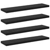 vidaXL P&oacute;łka na książki 4 pcs Czarny 40 x 10 x 1,5 cm