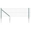 vidaXL Płot Euro z Kolcami 10 x 0,4 m Stal pokryta PVC zielony Siatka