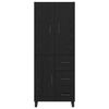 vidaXL Highboard z szufladą 2 pcs Czarny Dąb 69,5 x 34 x 180 cm