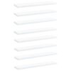 vidaXL P&oacute;łki na książki, 8 szt., białe, 40x10x1,5 cm