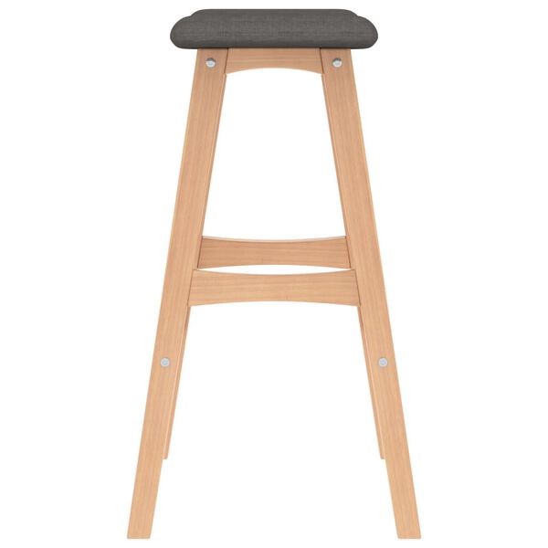 vidaXL Stołki barowe, 2 szt., ciemnoszare, tapicerowane tkaniną