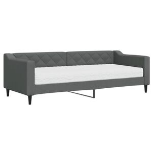 vidaXL Sofa z materacem do spania, ciemnoszara, 80x200 cm, tkanina