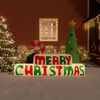vidaXL Nadmuchiwany napis „Merry Christmas” z LED, 197 cm