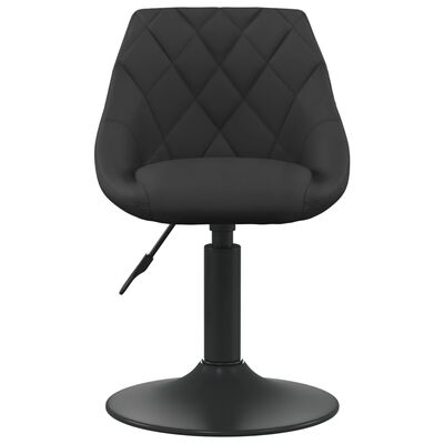 vidaXL Obrotowe krzesła stołowe, 6 szt., czarne, obite aksamitem