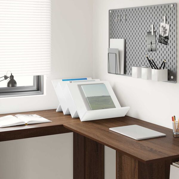 vidaXL Regał na gazety Biały 53 x 40 x 28.5 cm Materiał drewnopochodny