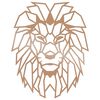 Homemania Dekoracja ścienna Lion, 40x50 cm, stalowa, miedziana