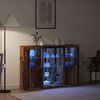 vidaXL Komoda LED Ze LED Lights Stare drewno 142,5 x 37 x 100 cm