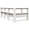 vidaXL Łóżko z regałem, bez materaca, białe, 90x200 cm, sosnowe