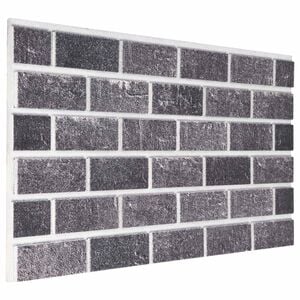 vidaXL Panele ścienne 10 szt. 100 x 50 cm Czarny i szary Pianka EPS