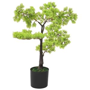 vidaXL Sztuczne bonsai z cyprysu, z doniczką, 60 cm, zielone