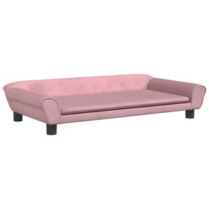 vidaXL Sofa dla dzieci, r&oacute;żowa, 100x50x26 cm, aksamit