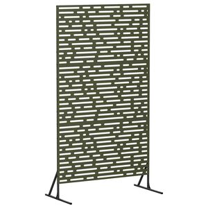 vidaXL Ekran prywatności 100 x 50 x 180 cm Stal Oliwkowy zielony