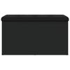 vidaXL Ławka ze schowkiem, czarna, 82x42x45cm, materiał drewnopochodny