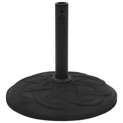 vidaXL Podstawa do parasola, betonowa, okrągła, czarna, 15 kg
