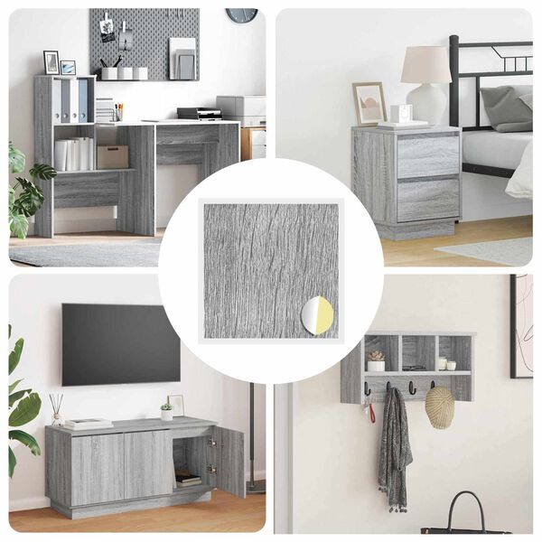 vidaXL Okładka Śrubowa Samoprzylepna 12 pcs Szary Sonoma &Oslash; 20 x 0,5 mm