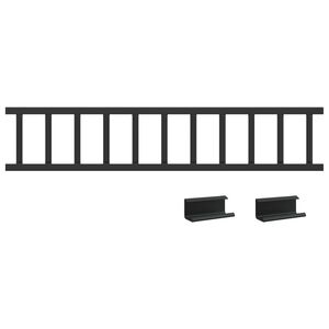 vidaXL Str&oacute;ż śniegu na dachu Czarny 100 x 2,5 x 20 cm Stal