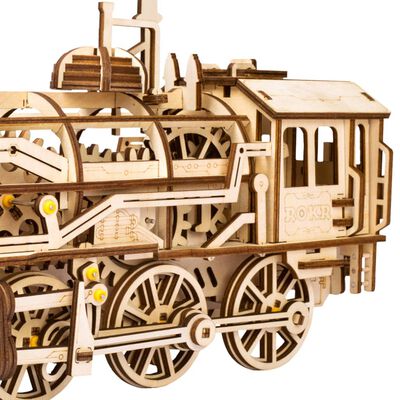 Robotime Mechaniczny drewniany model pociągu Locomotive