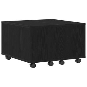 vidaXL Stolik kawowy Czarny Dąb 60 x 60 x 38 cm Drewno inżynieryjne
