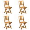 vidaXL Krzesła Bistro na Zewnątrz 4 pcs naturalny 40 x 42 x 85 cm