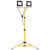 vidaXL Reflektor LED ze stojakiem, 2x50 W, zimne białe światło