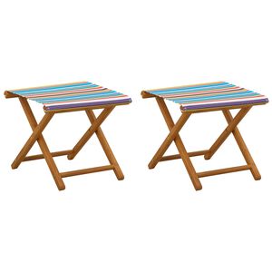 vidaXL Fotel ogrodowy 2 pcs Lite Drewno Eukaliptusowe Wielokolorowe
