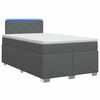 vidaXL Ł&oacute;żko Box Spring z materacem i LED ciemnoszary 120 x 190 cm
