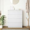 vidaXL Komoda Biała 80x35x99 cm Drewno klejone