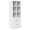 vidaXL Highboard Biały 45.5 x 34 x 127 cm Materiał drewnopochodny