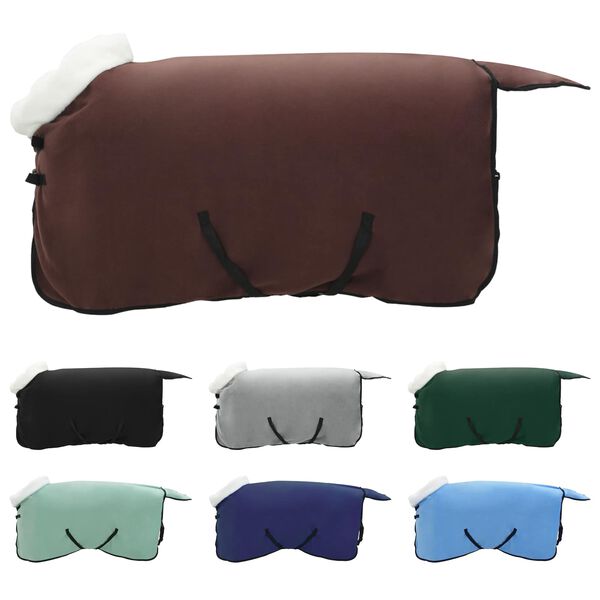 vidaXL Koc dla Koni Pełny Ciemny Brąz 105 cm Polarowy fleece