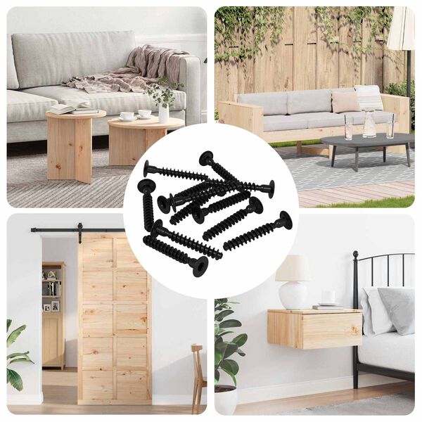 vidaXL Śruba z gniazdem i gł&oacute;wką sferyczną 5143 pcs Czarny Żelazo