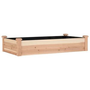 vidaXL Podwyższona rabata z wyści&oacute;łką, 120x60x25 cm, drewno jodłowe