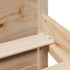 vidaXL Ł&oacute;żko z regałem, bez materaca, 160x200 cm, lite drewno sosnowe