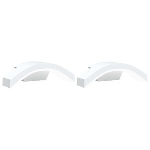 vidaXL Kinkiety zewnętrzne LED, 2 szt., białe, odlewane aluminium