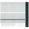 vidaXL Ogrodzenie z słupkiem Zielony 1,2 x 50 m Stal i PVC