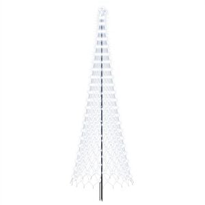 vidaXL Choinka świąteczna LED 400 cm 450 LED Zimna biel Żelazo Czarny