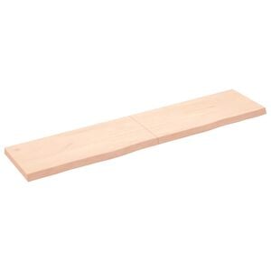 vidaXL P&oacute;łka, 180x40x(2-6) cm, surowe lite drewno dębowe