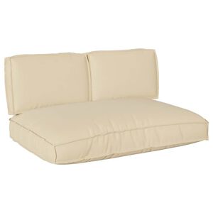 vidaXL Zestaw poduszek Materiał Oxford Beżowy 120 x 80 x 52 cm