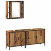 vidaXL Zestaw mebli łazienkowych 3 pcs Brązowy Materiał drewnopochodny