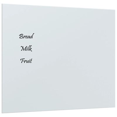 vidaXL Ścienna tablica magnetyczna, biała, 60x50 cm, szkło hartowane