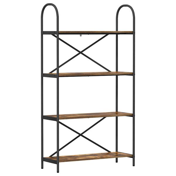 vidaXL P&oacute;łka na książki Dąb wędzony 80 x 30 x 146 cm