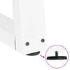 vidaXL Nogi do stołu jadalnego w kształcie litery V 2 szt. Białe 80x(72-73,3) cm Stal