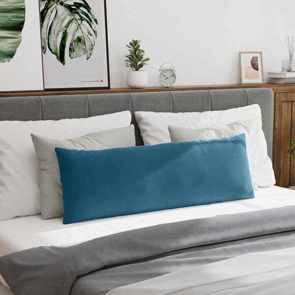 vidaXL Poduszki na sofę 2 pcs Niebieski 120 x 40 cm Tkanina sztruksowa