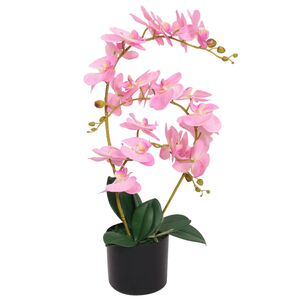 vidaXL Sztuczny storczyk z doniczką, 65 cm, r&oacute;żowy