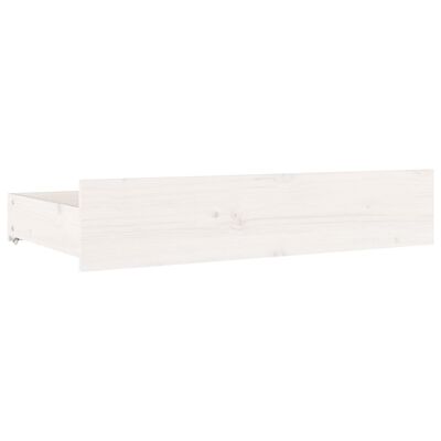 vidaXL Szuflady pod łóżko, 4 szt., białe, lite drewno sosnowe