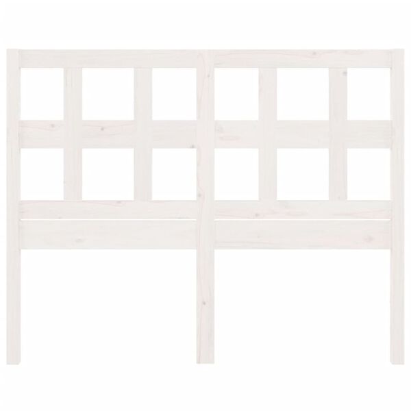 vidaXL Wezgłowie łóżka, białe, 205,5x4x100 cm, lite drewno sosnowe