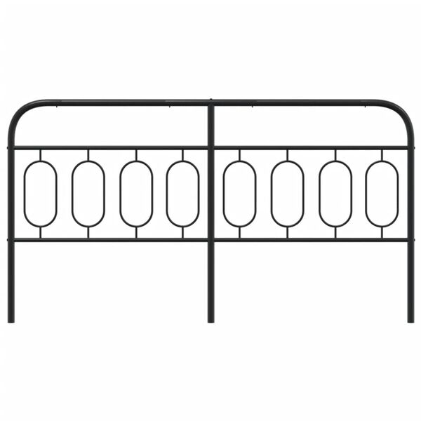 vidaXL Metalowe wezgłowie, czarne, 160 cm